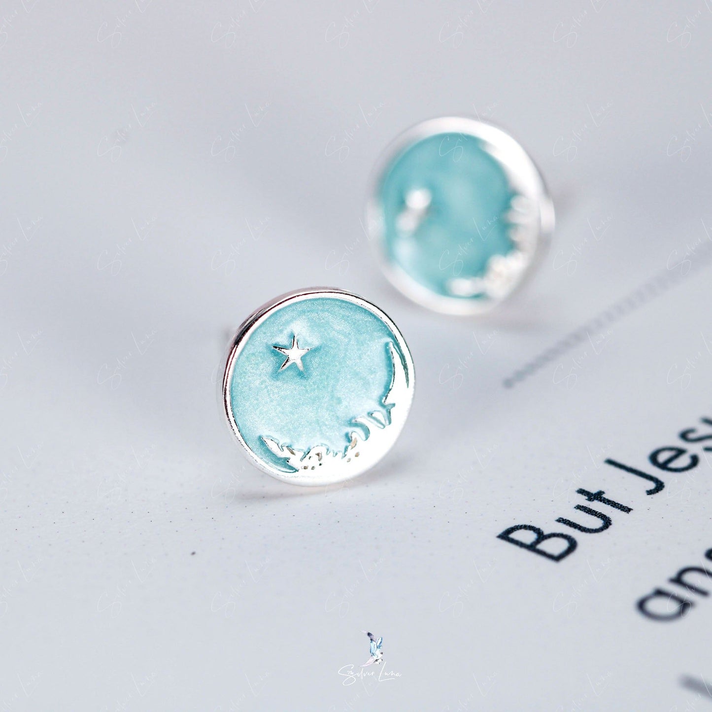 starry sky stud earrings