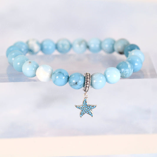 larimar starfish beaded bracelet