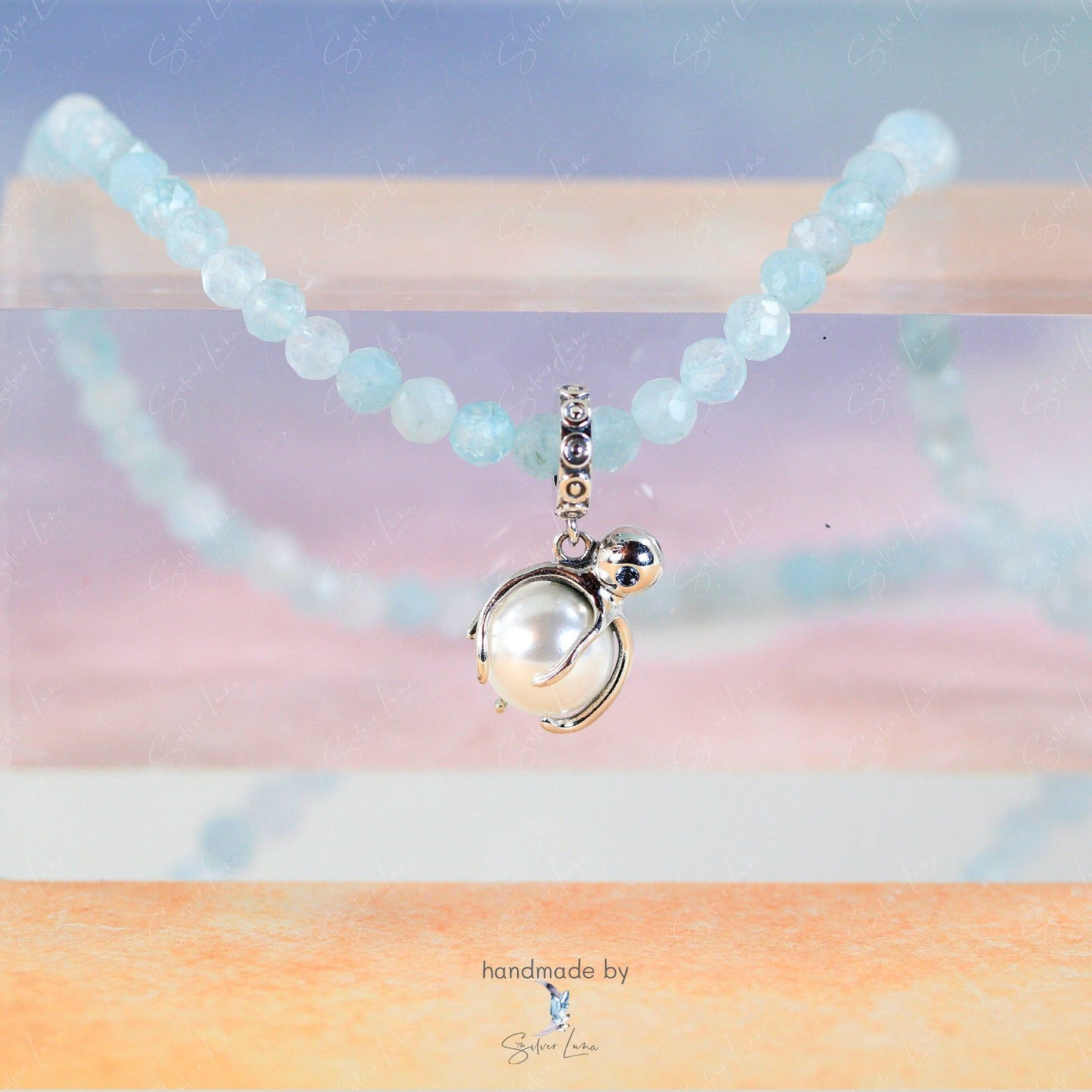 shell pearl beaded necklace