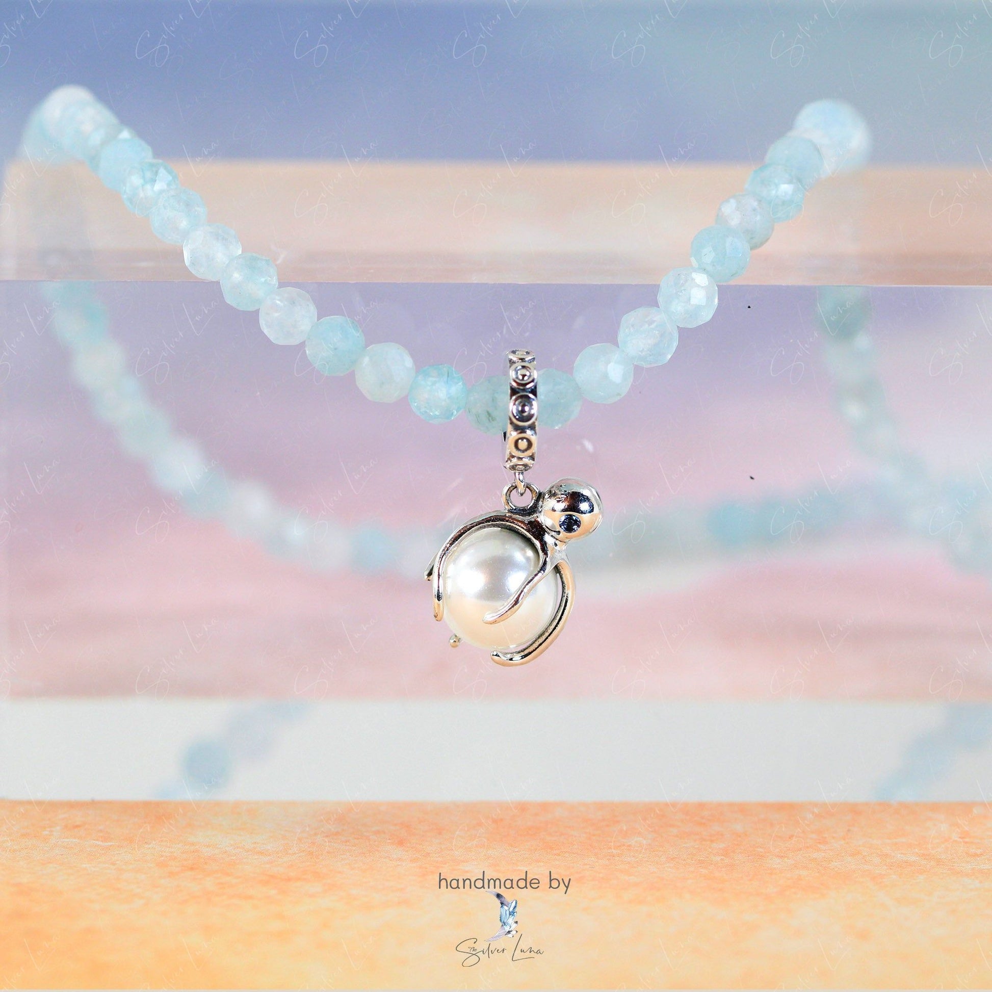 shell pearl beaded necklace