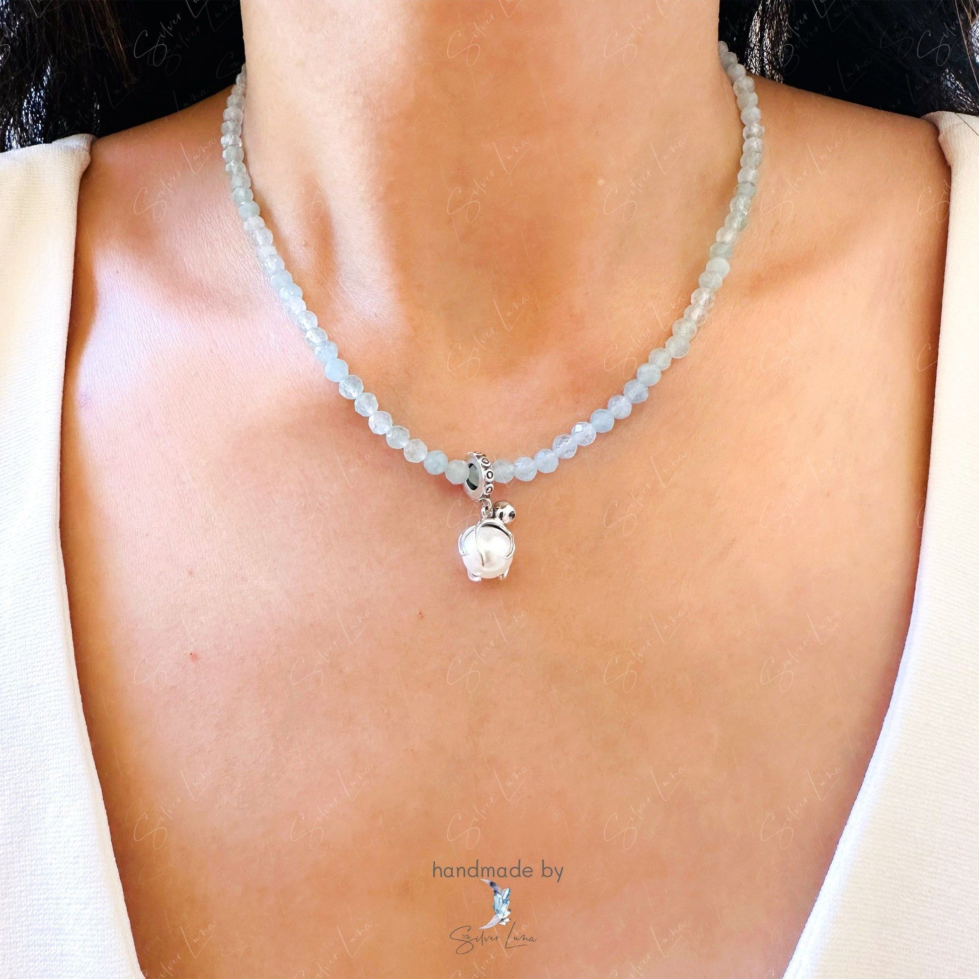 shell pearl choker necklace