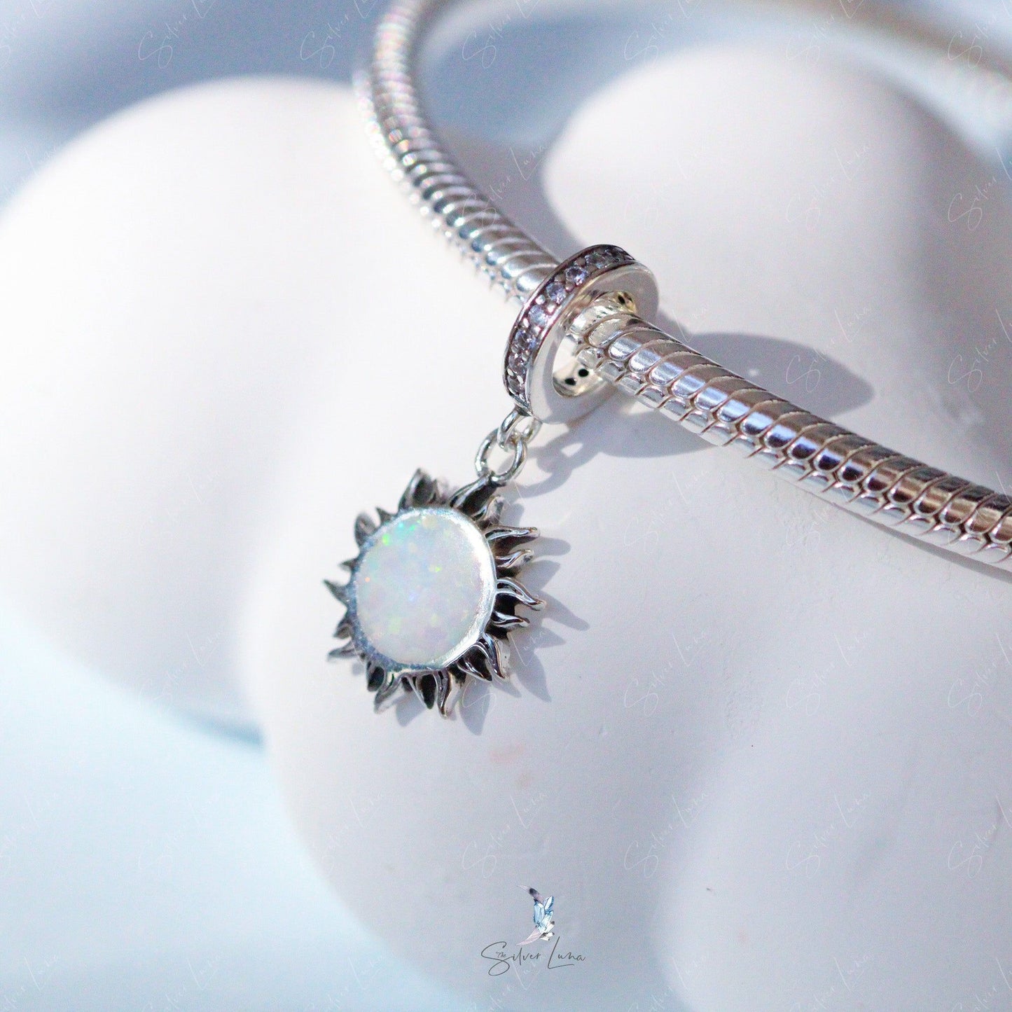sun dangle opal charm