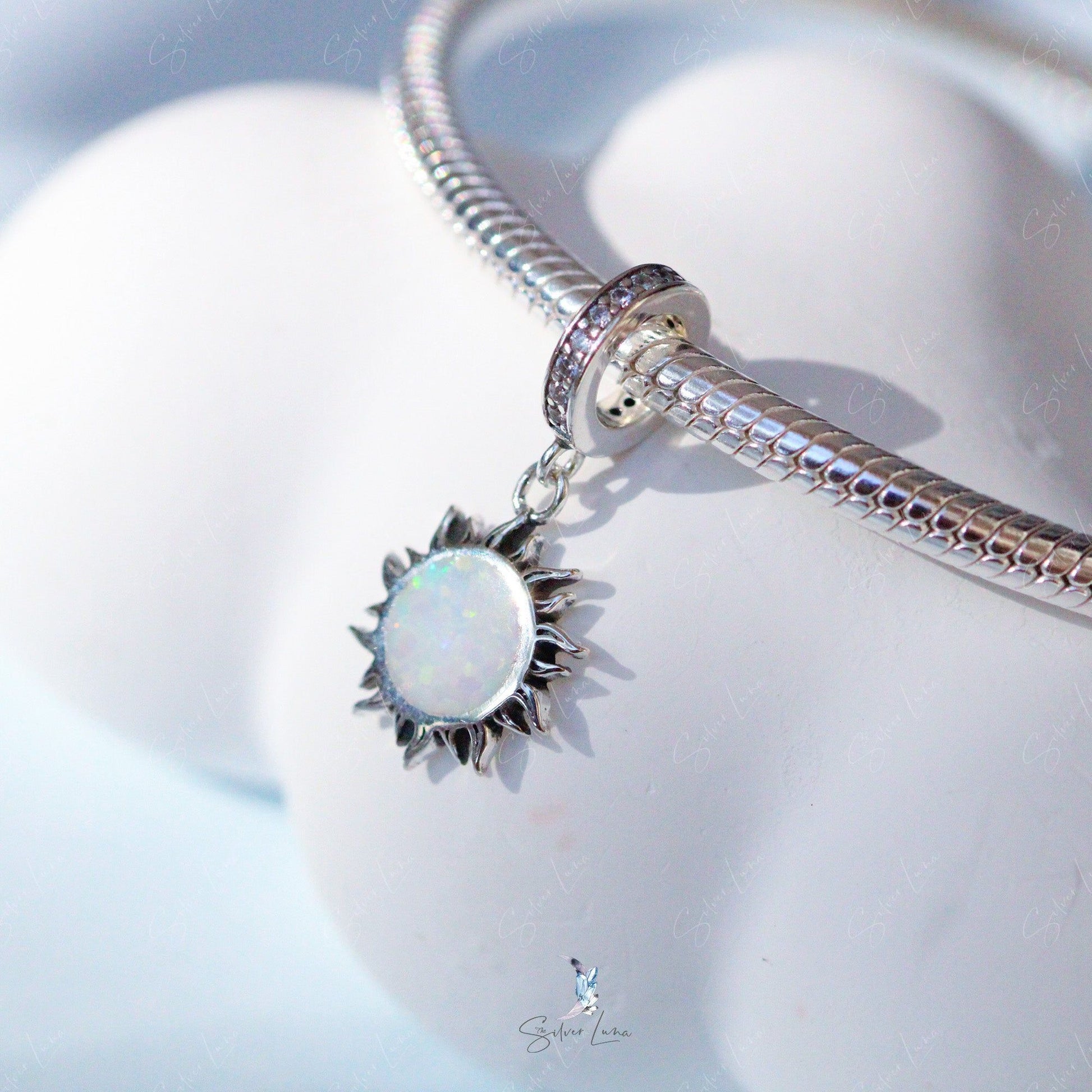sun dangle opal charm