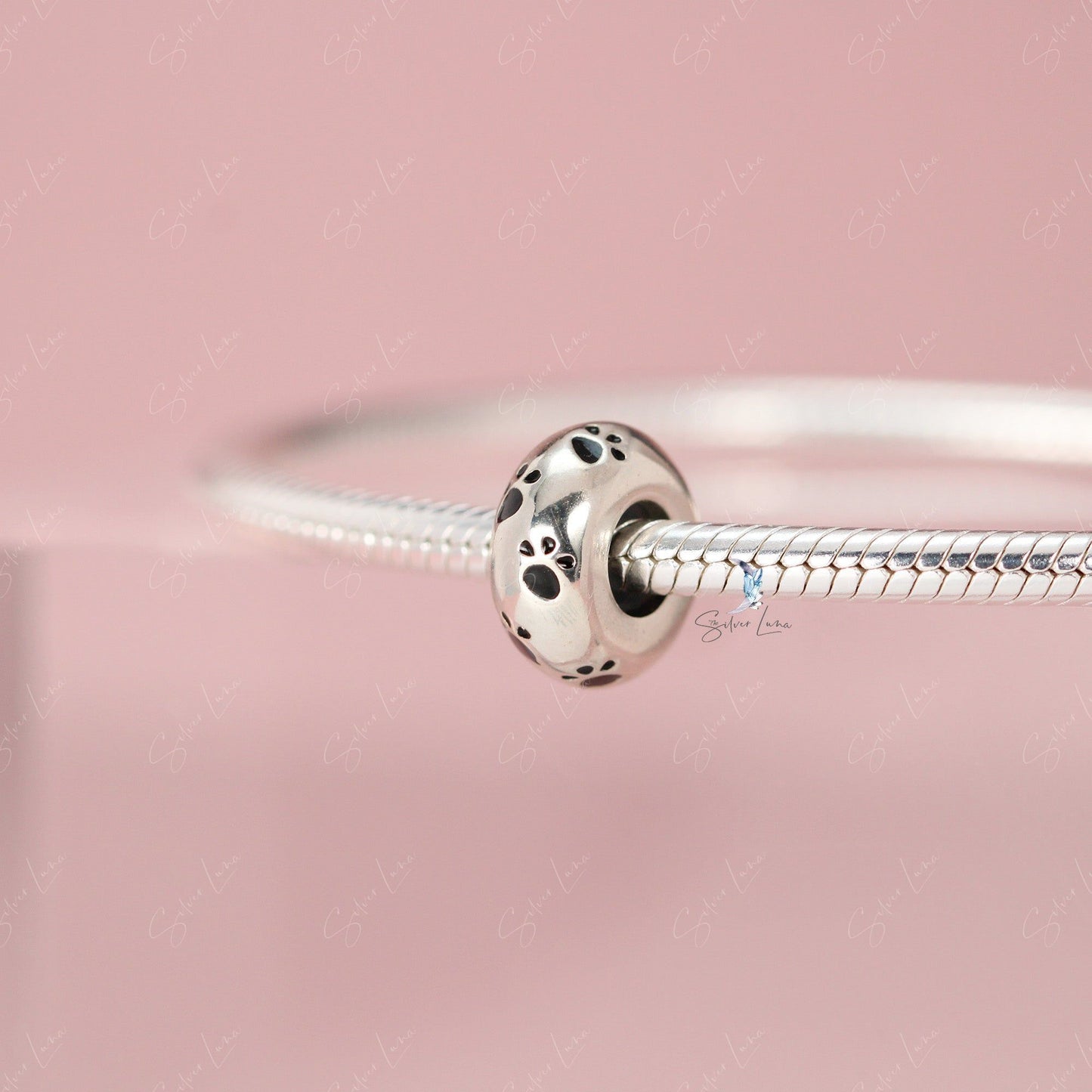 dog paw spacer charm