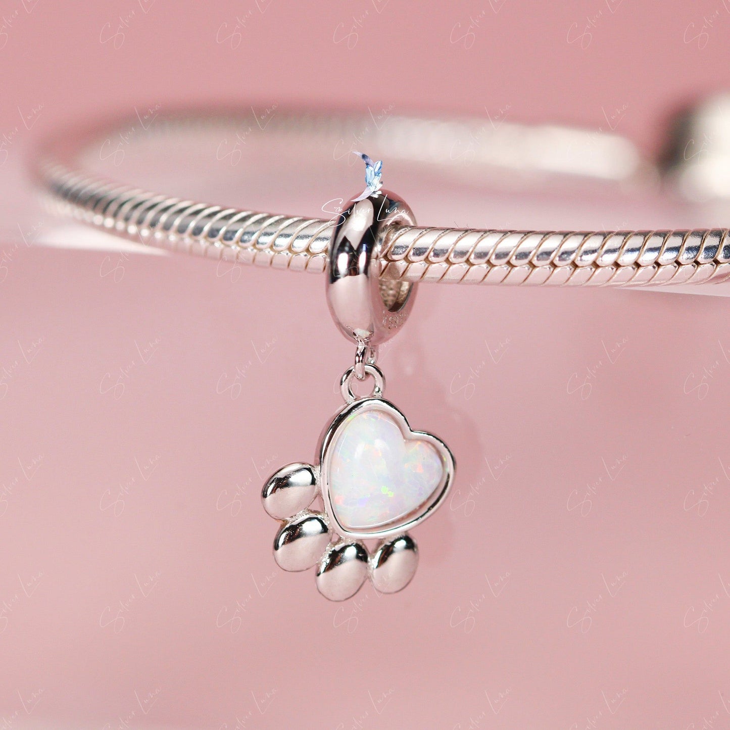 dog paw pet dangle charm