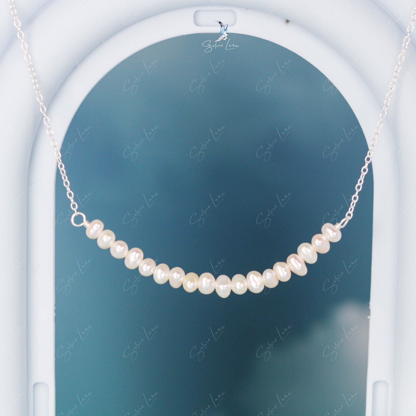 Tiny freshwater irregular pearl necklace