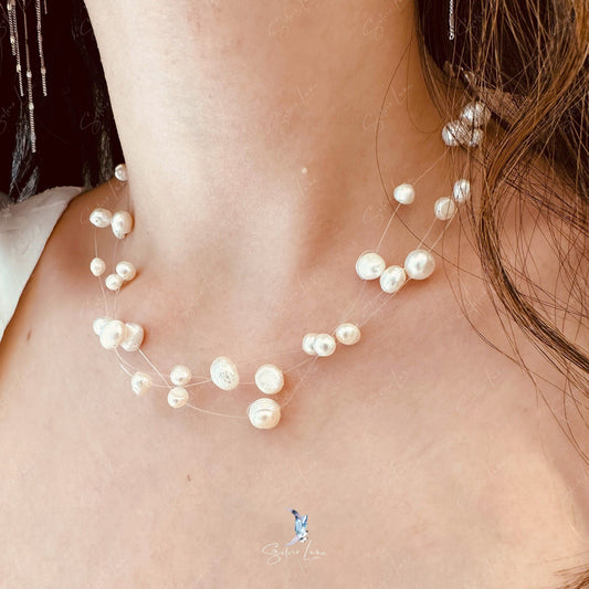 floating pearl necklace