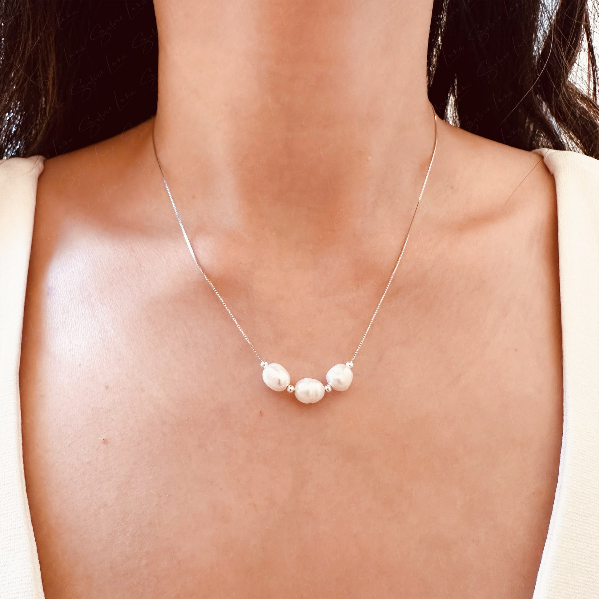 baroque pearls pendant necklace