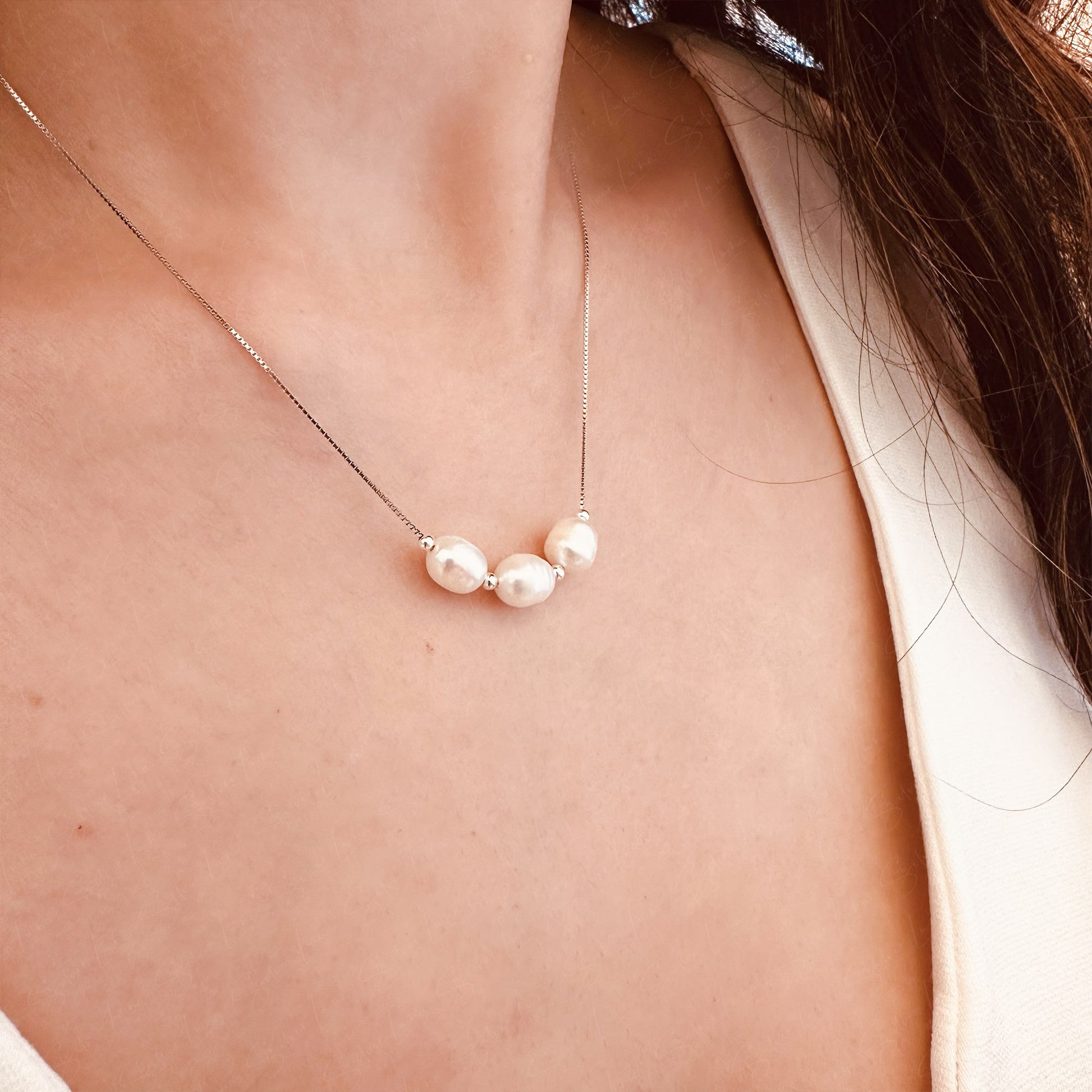 baroque pearls pendant necklace