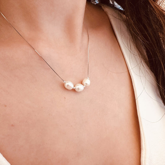 baroque pearls pendant necklace