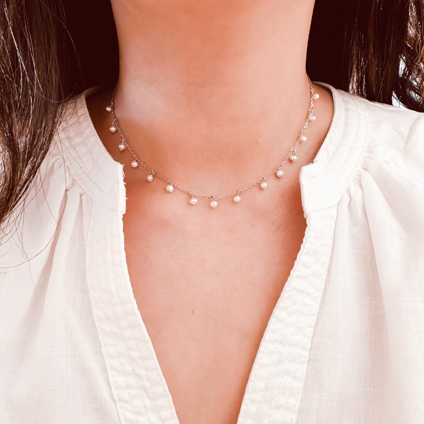 pearl choker necklace
