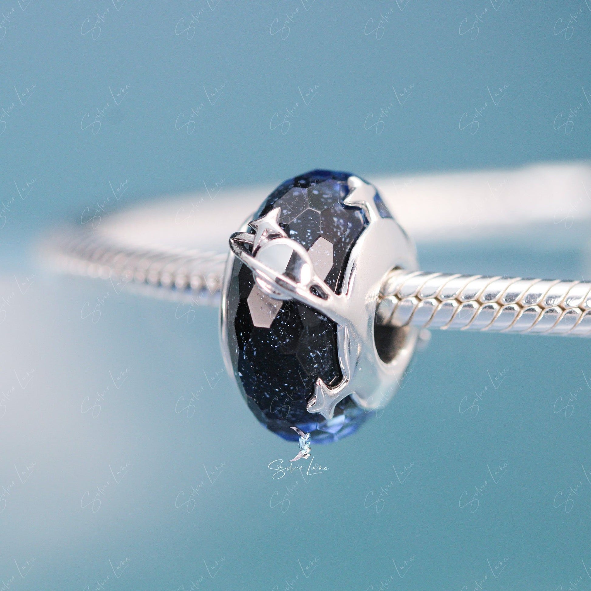 Galaxy glass bead charm