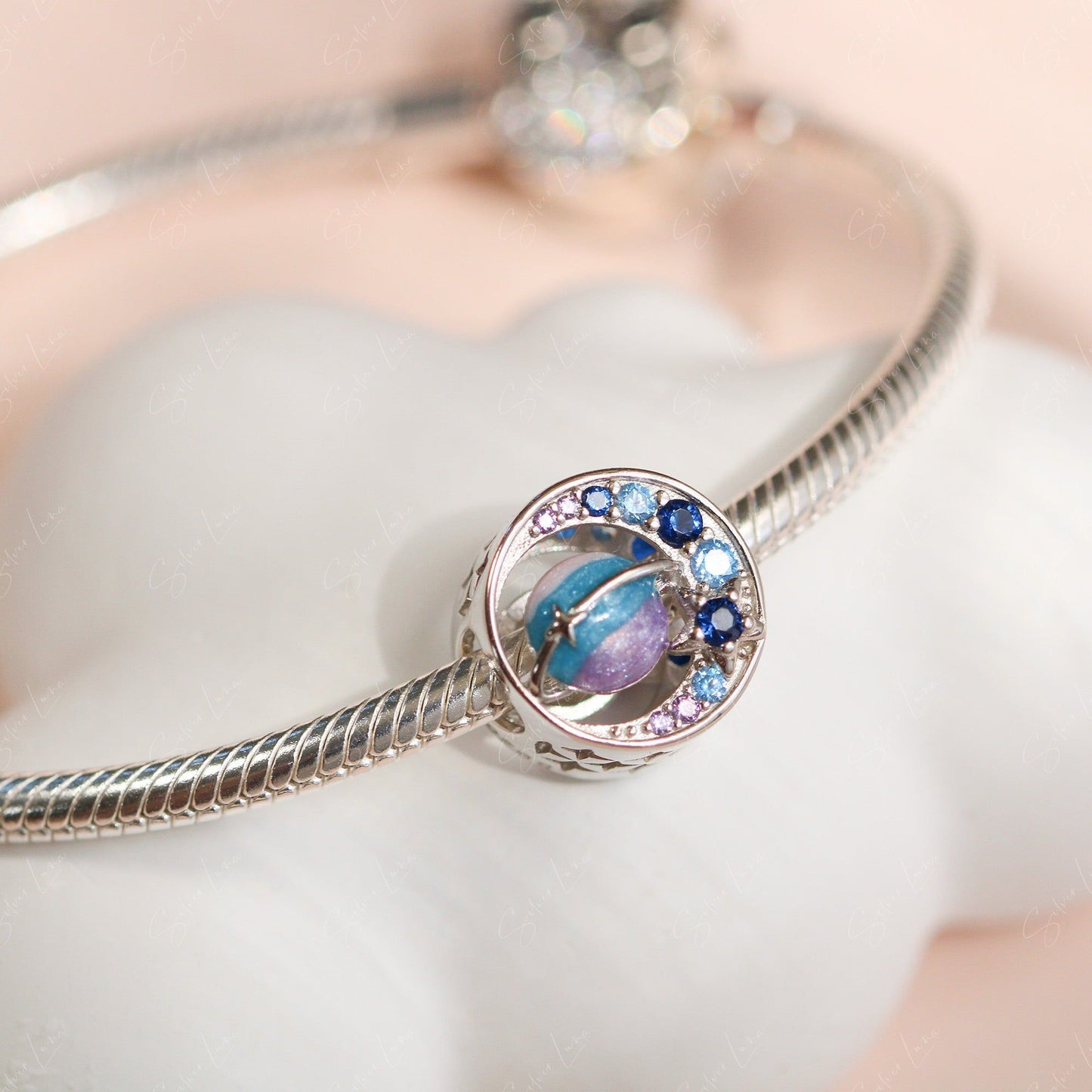 Rainbow and unicorn fantasy charm for bracelet