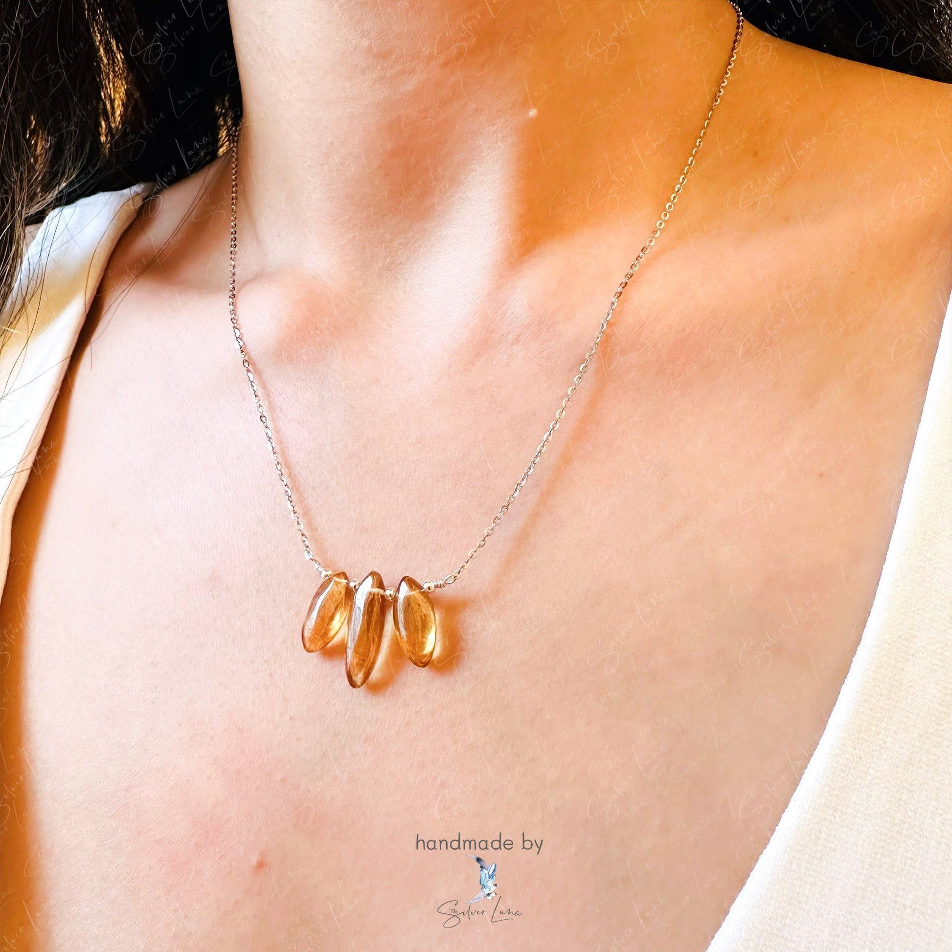 lotus flower healing quartz pendant necklace