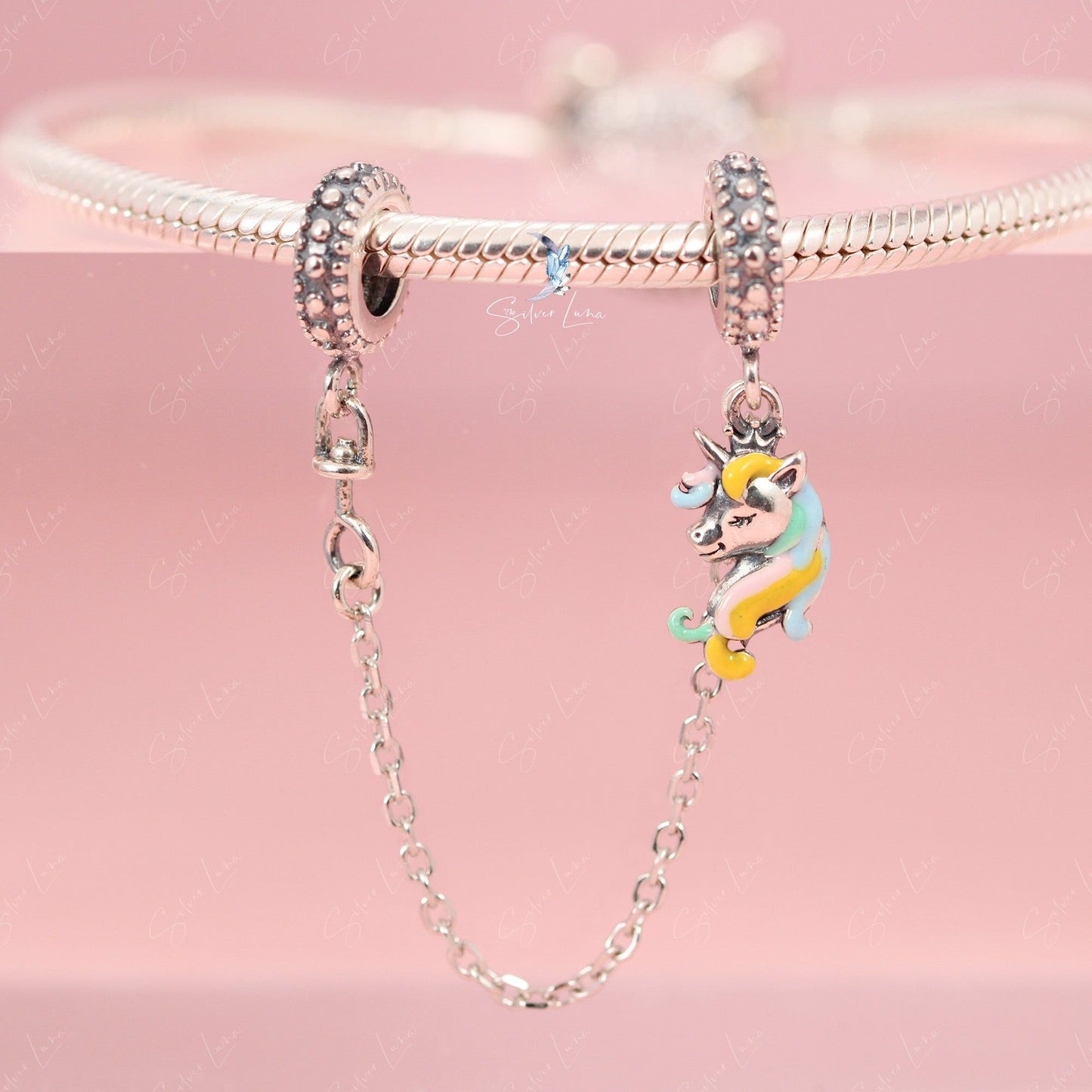 rainbow unicorn safety chain
