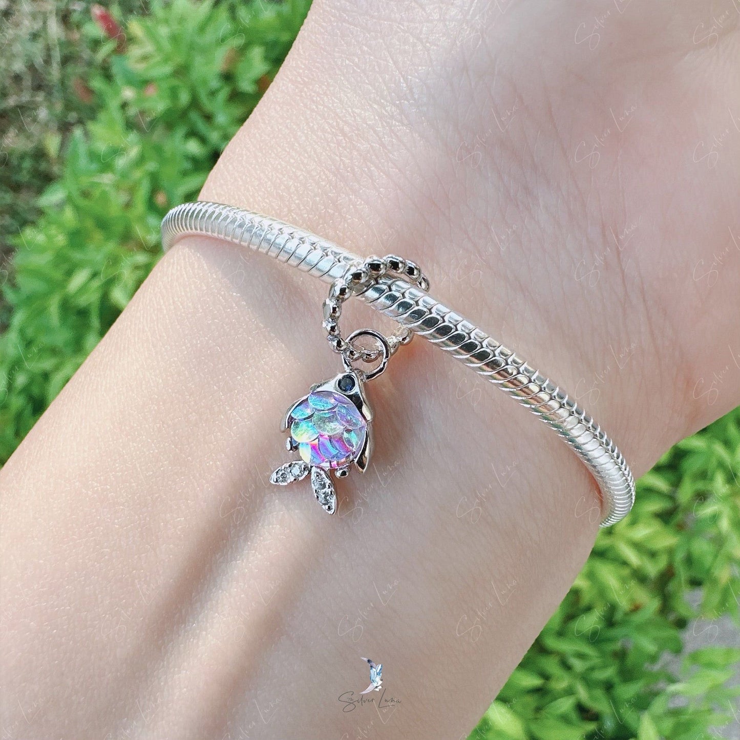 rainbow fish bracelet charms