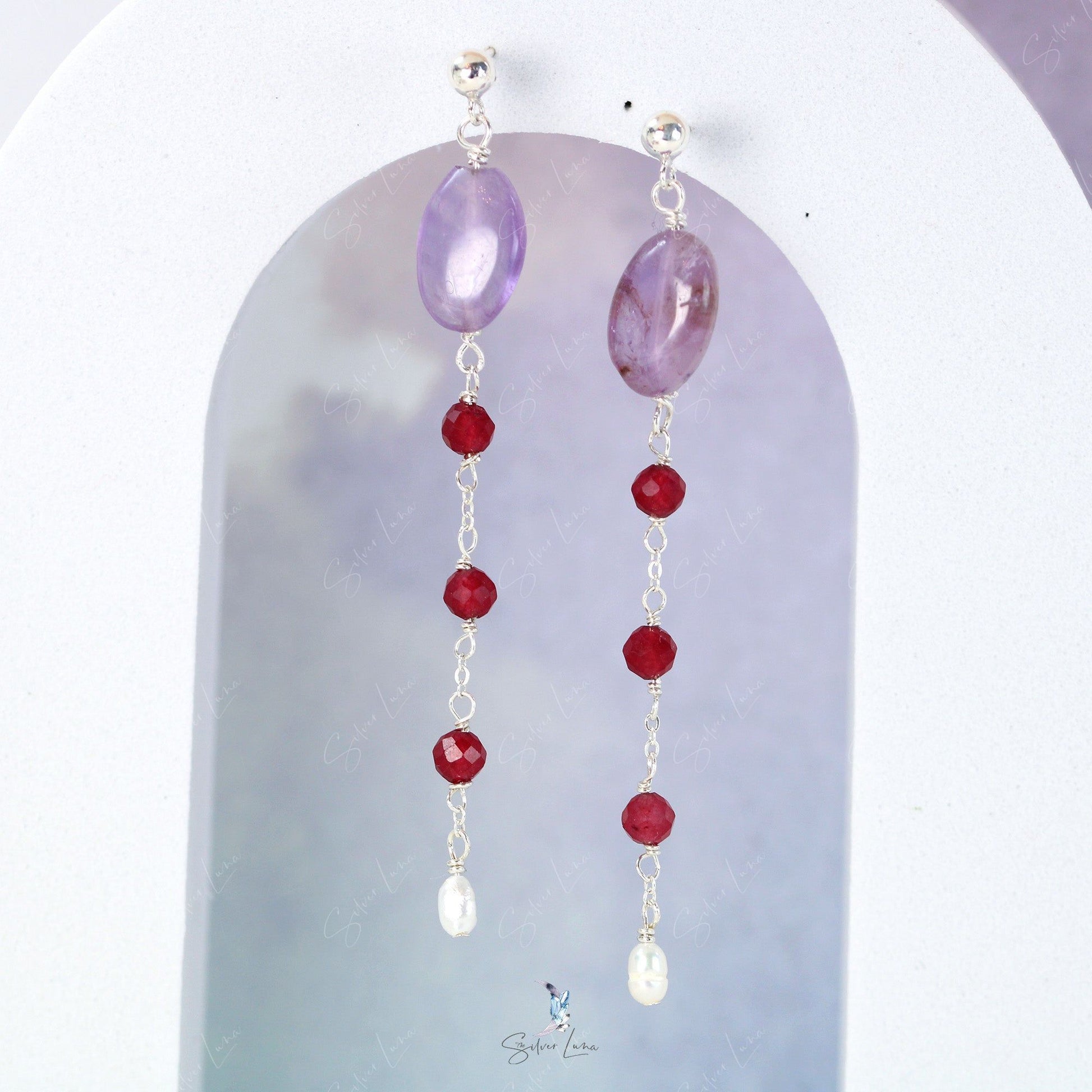 cascade multi stone earrings
