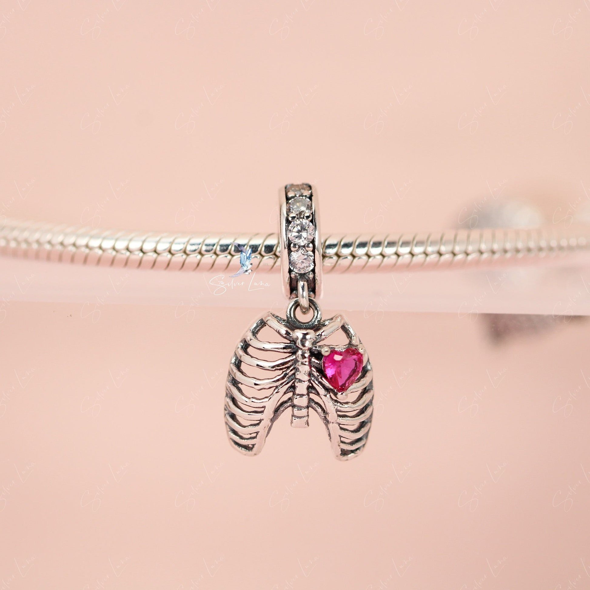 rib cage pendant charm