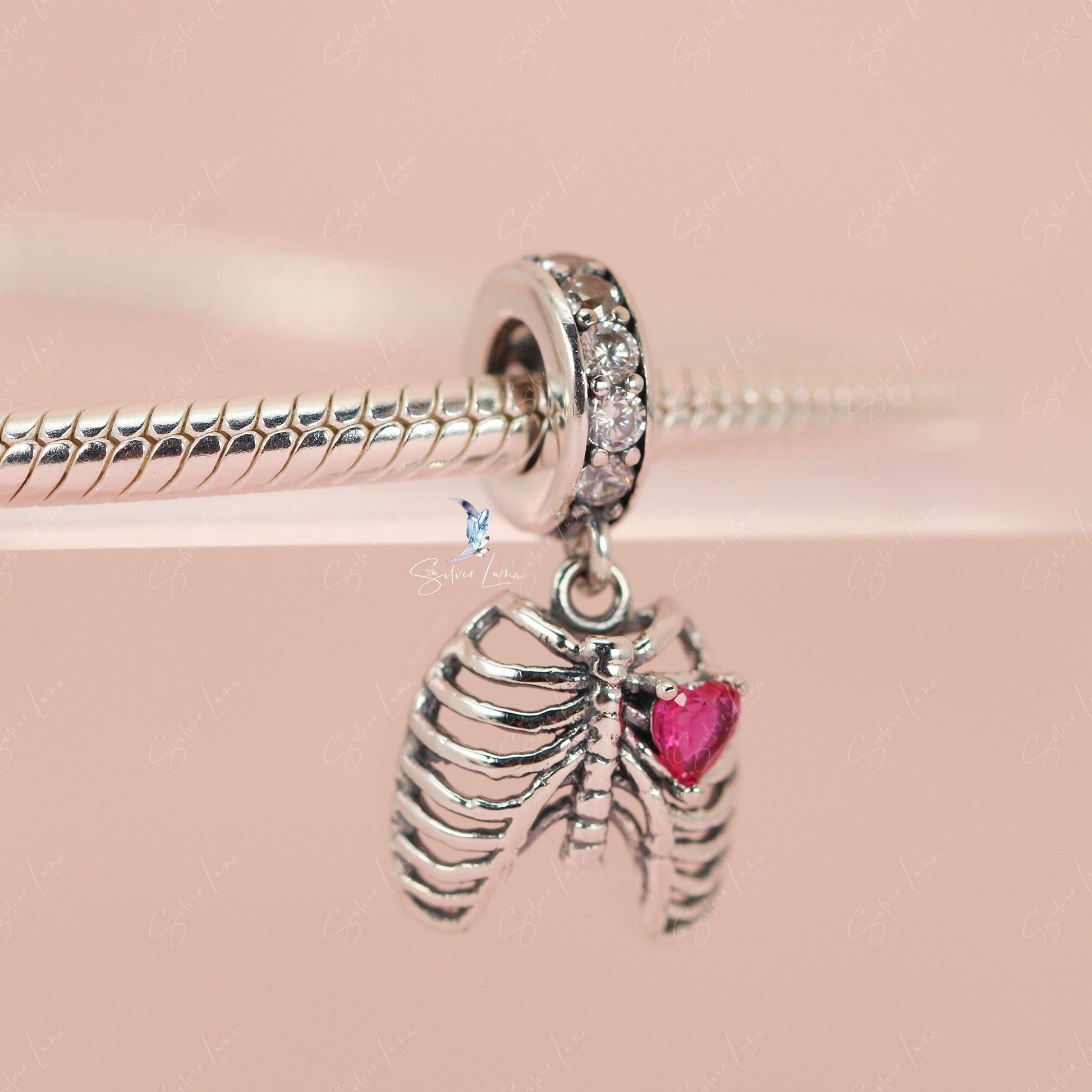 rib cage pendant charm