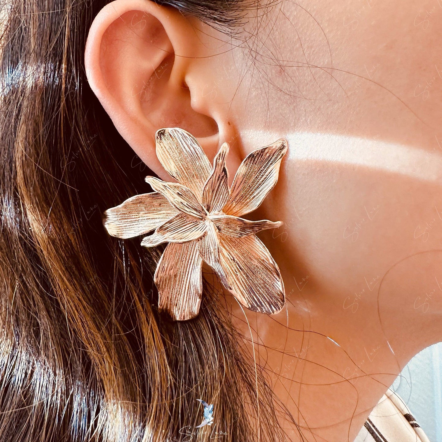 wedding flower earrings