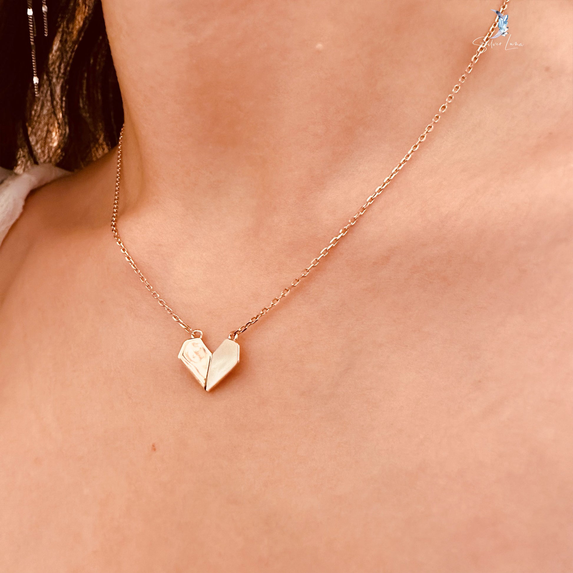 heart sterling silver pendant necklace