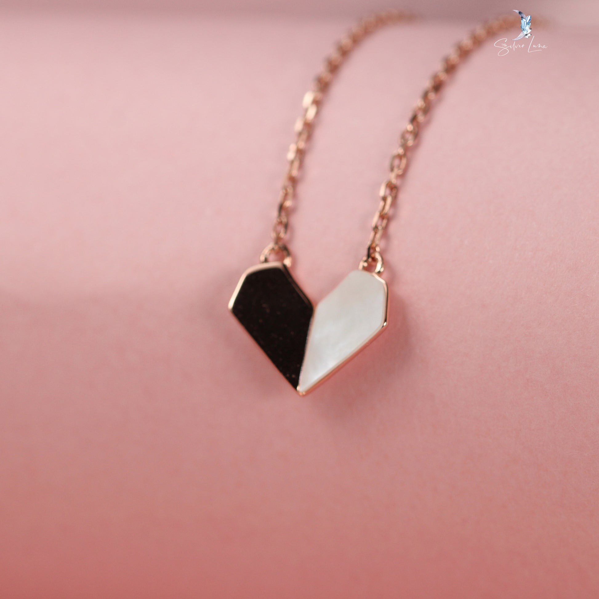 heart sterling silver pendant necklace