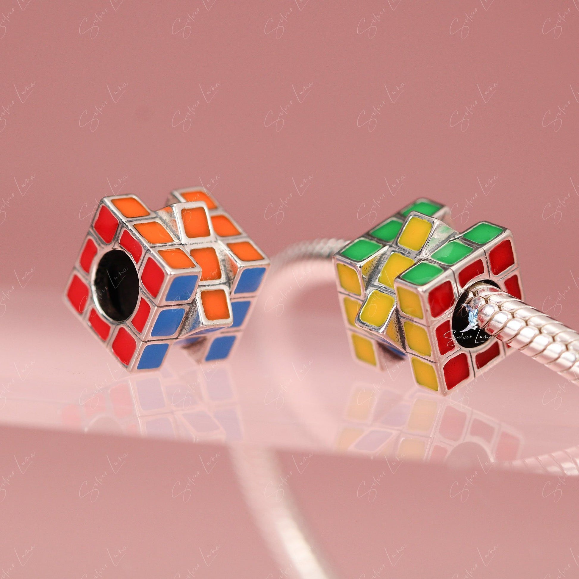 rubik bead charm