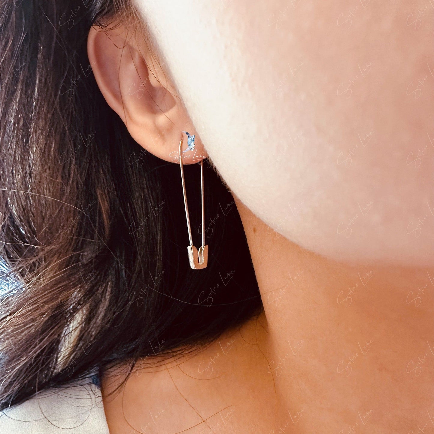 safety pin earrings