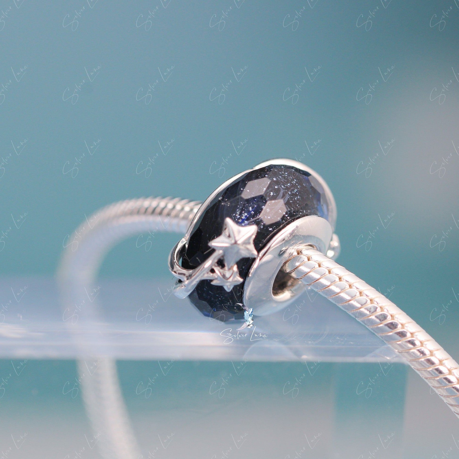 shooting star Murano glass bead charm