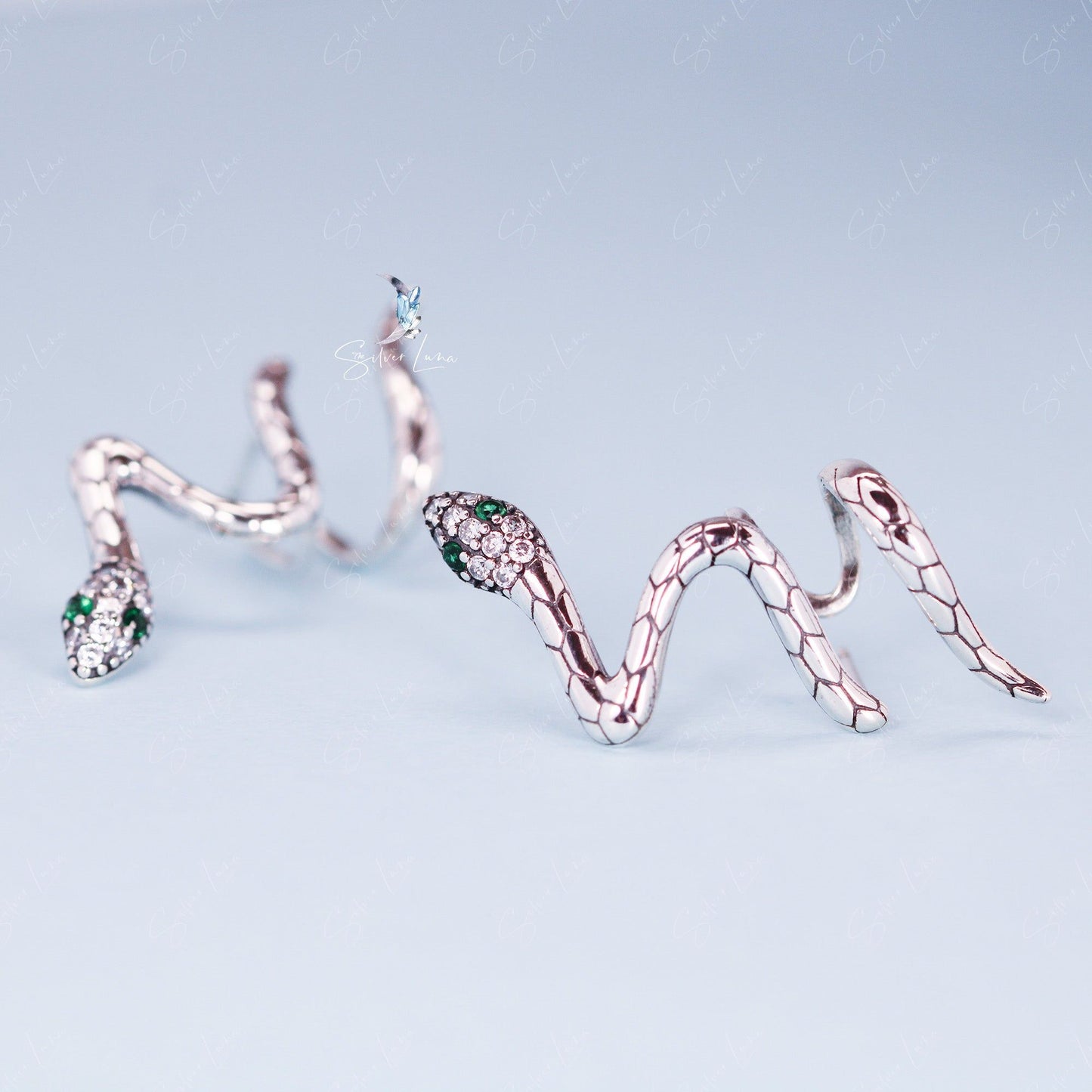 snake stud earrings