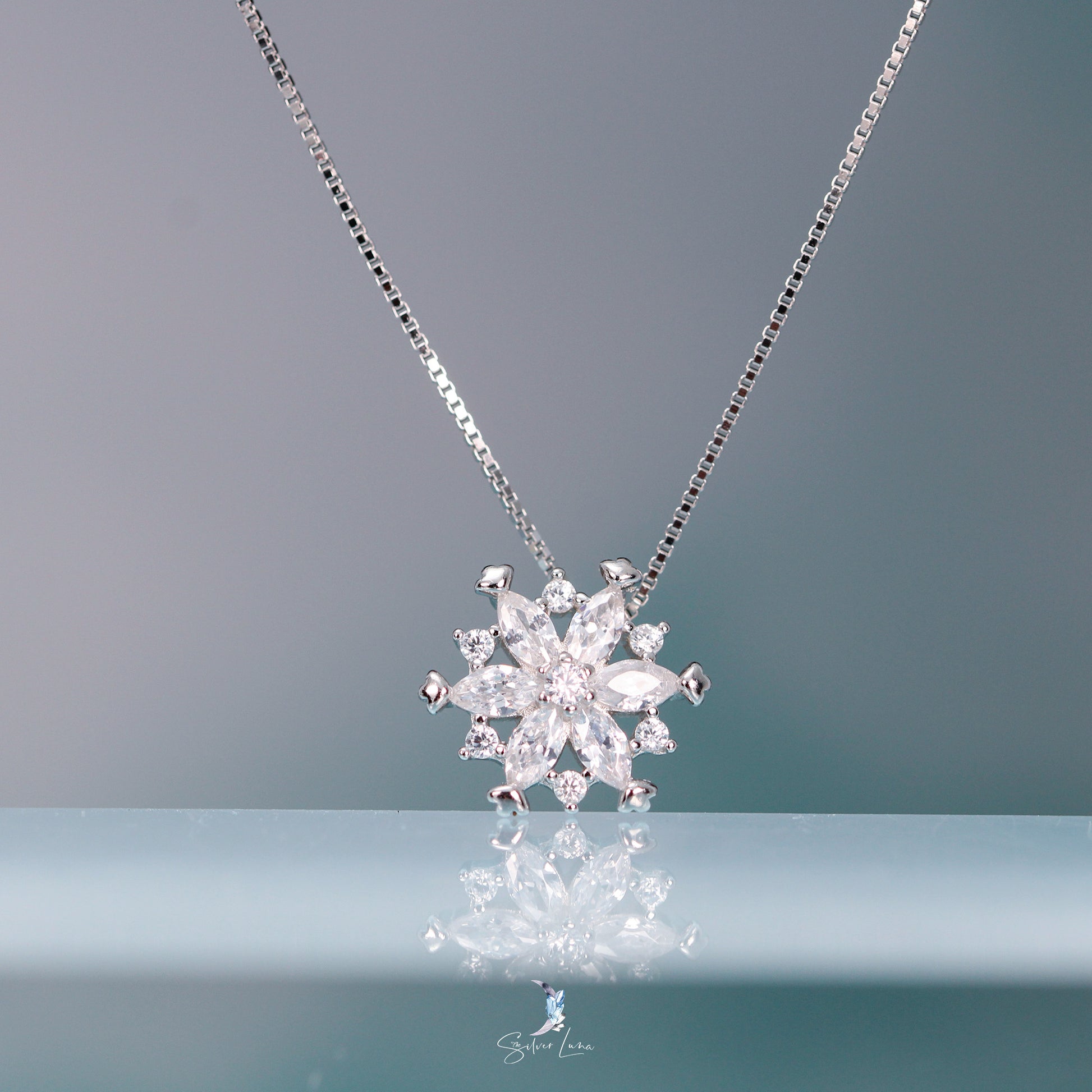 snowflake pendant necklace