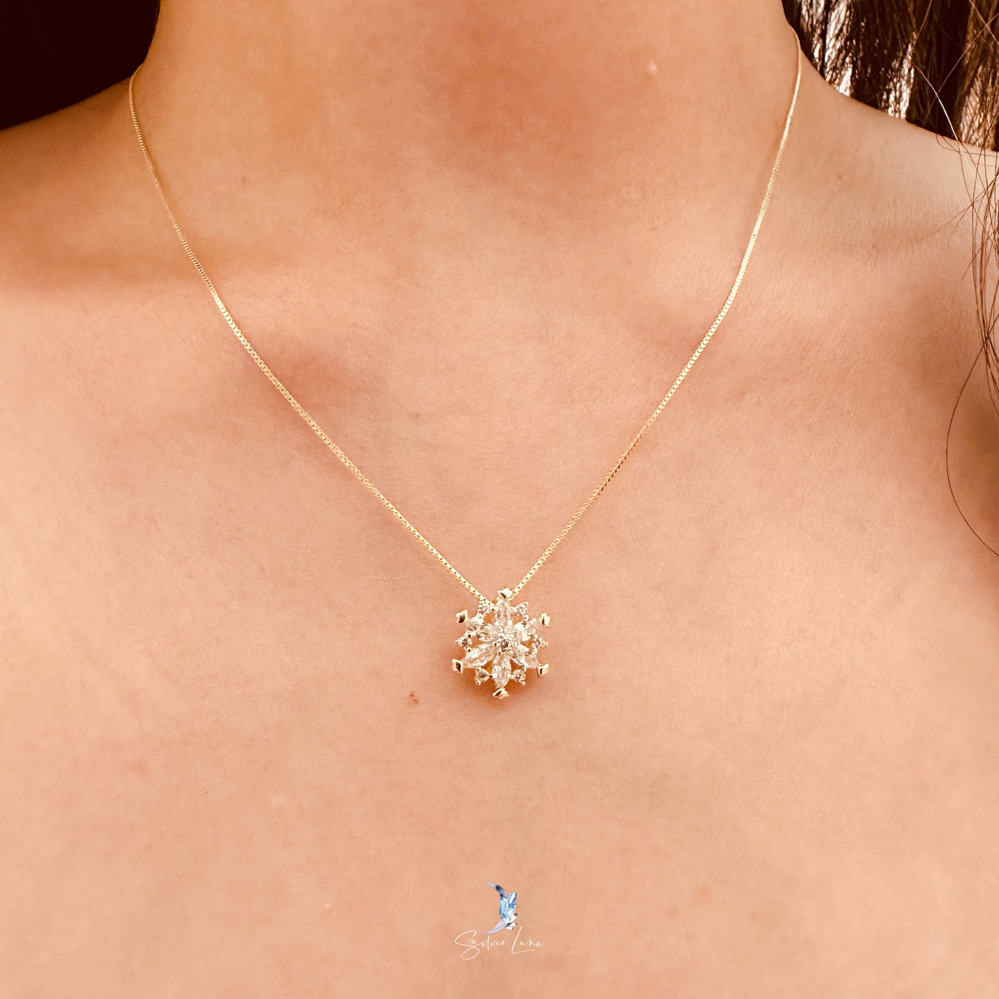 snowflake pendant necklace