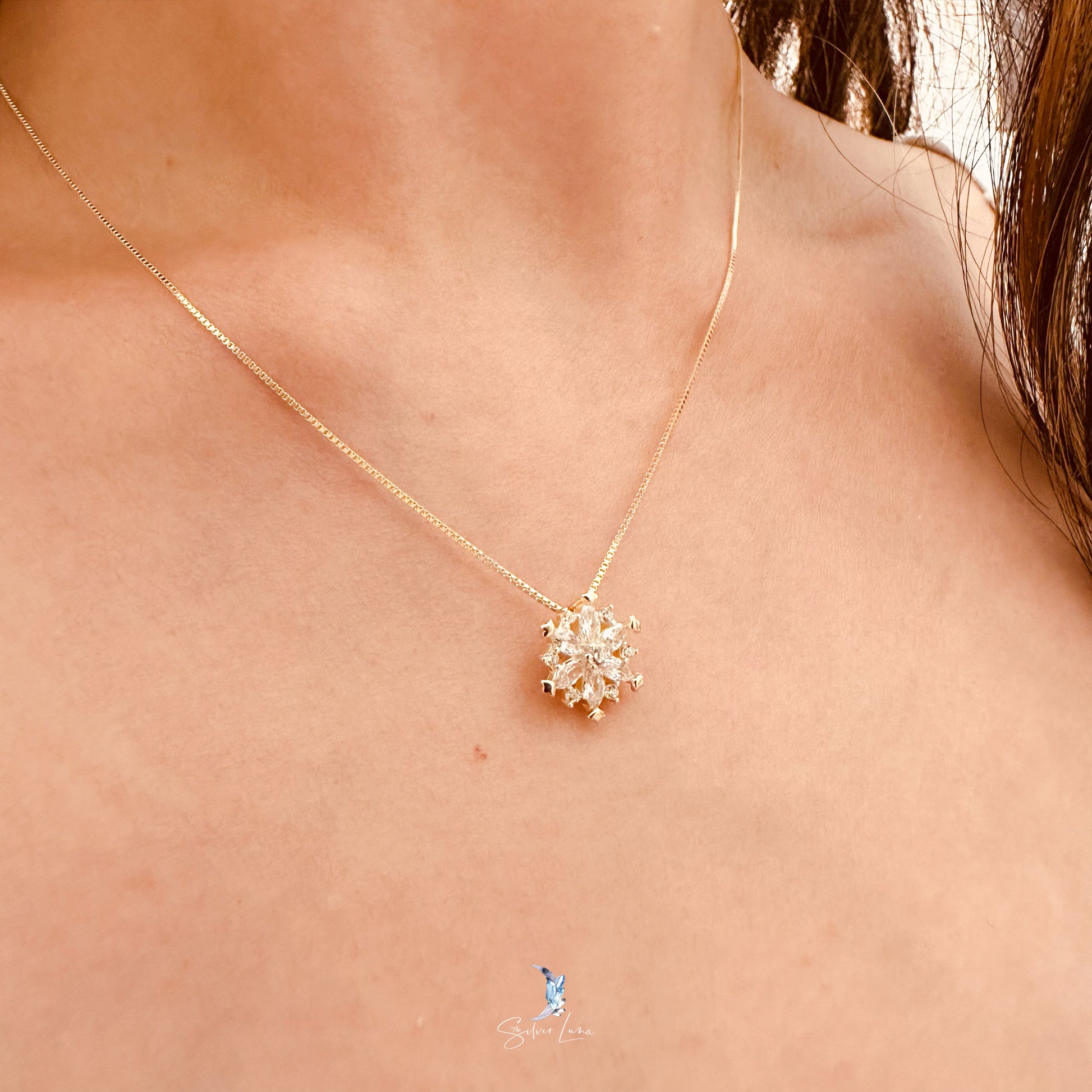 snowflake pendant necklace