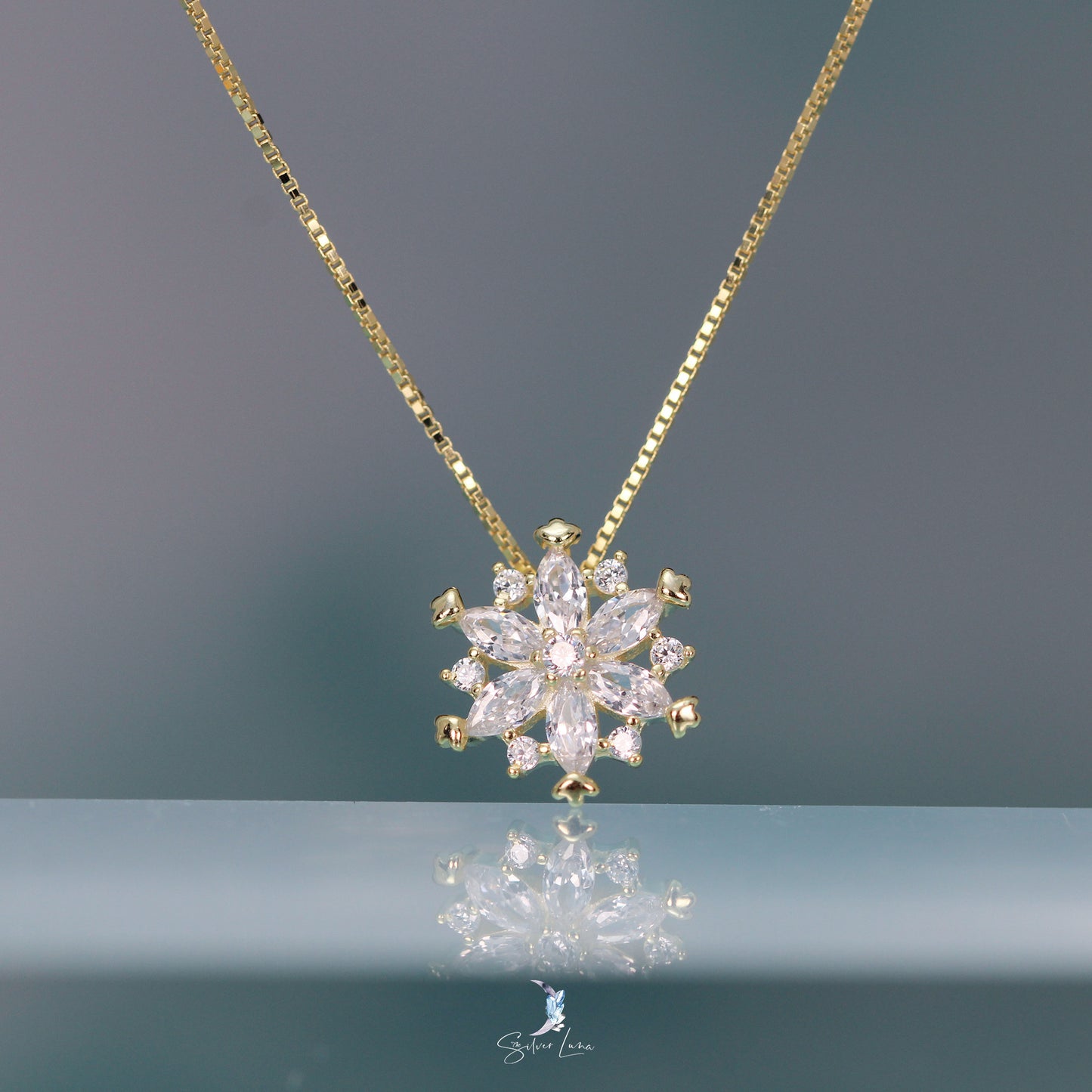 snowflake pendant necklace