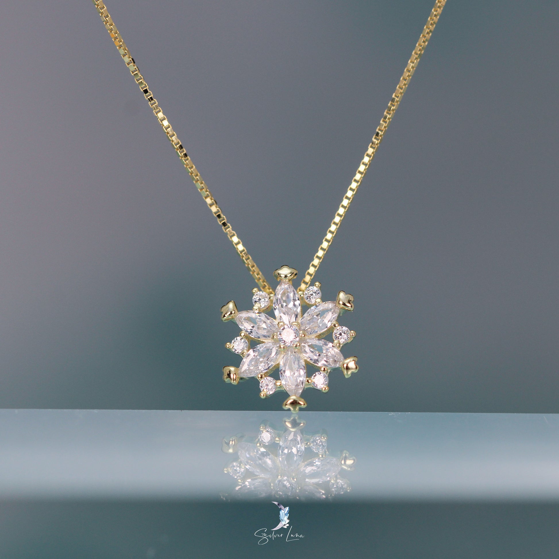 snowflake pendant necklace