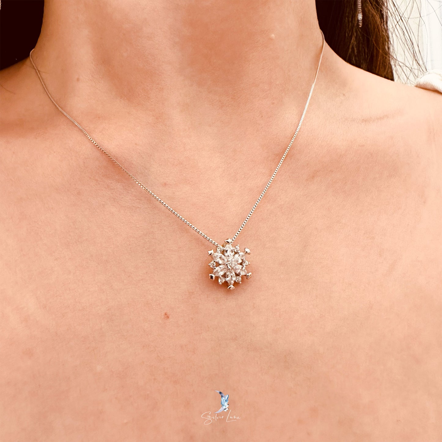 snowflake pendant necklace