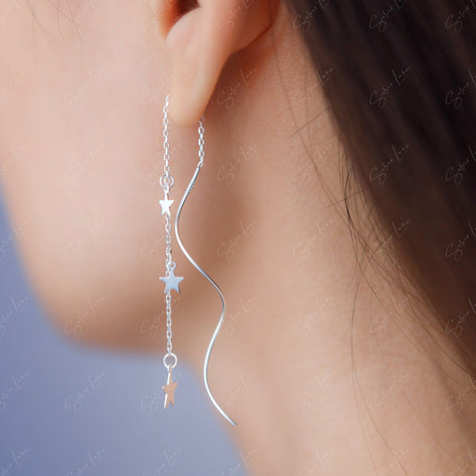star threader earrings