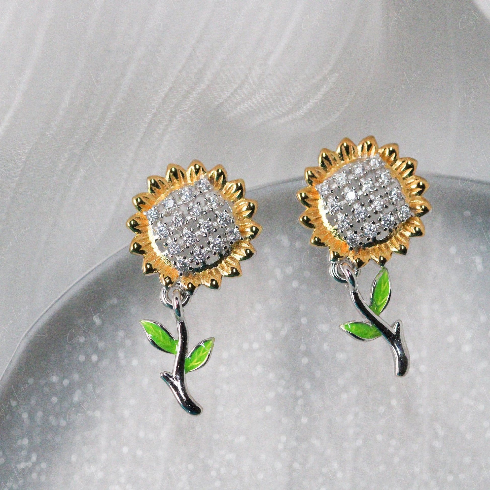 sunflower earrings