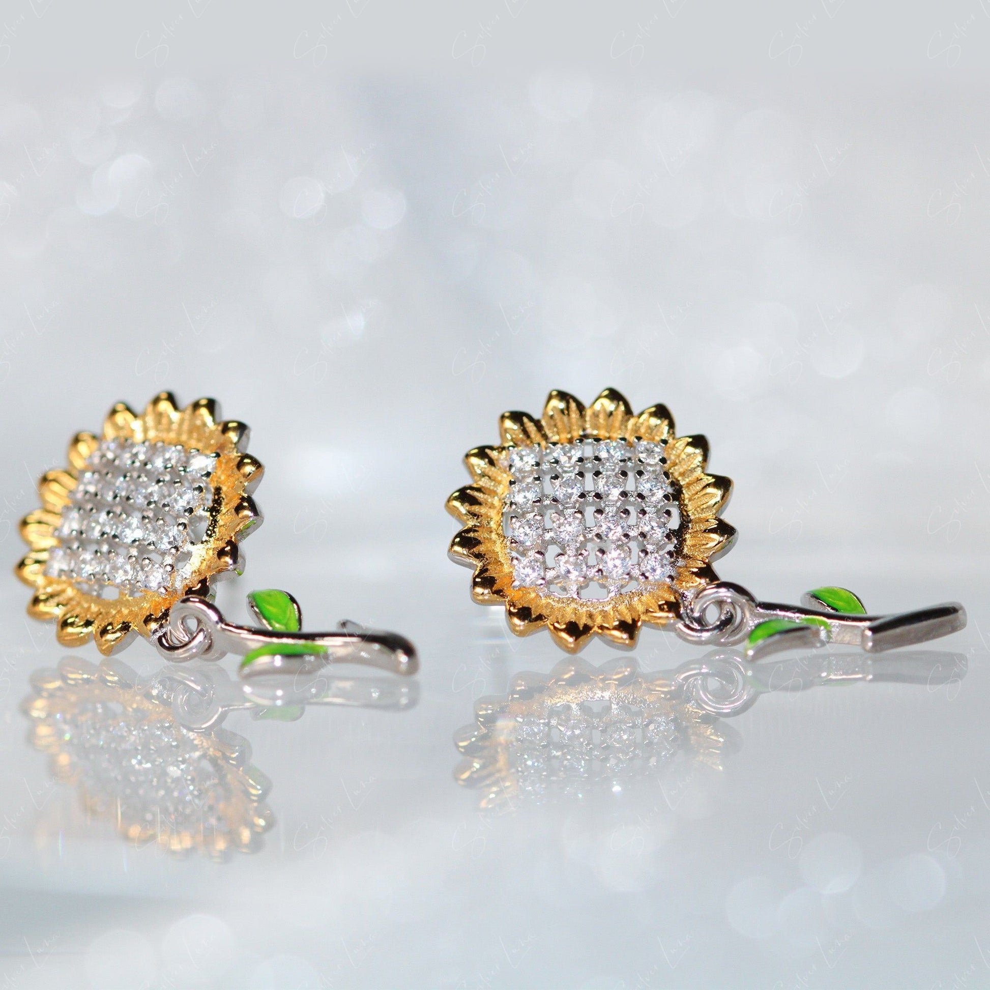 sunflower stud earrings