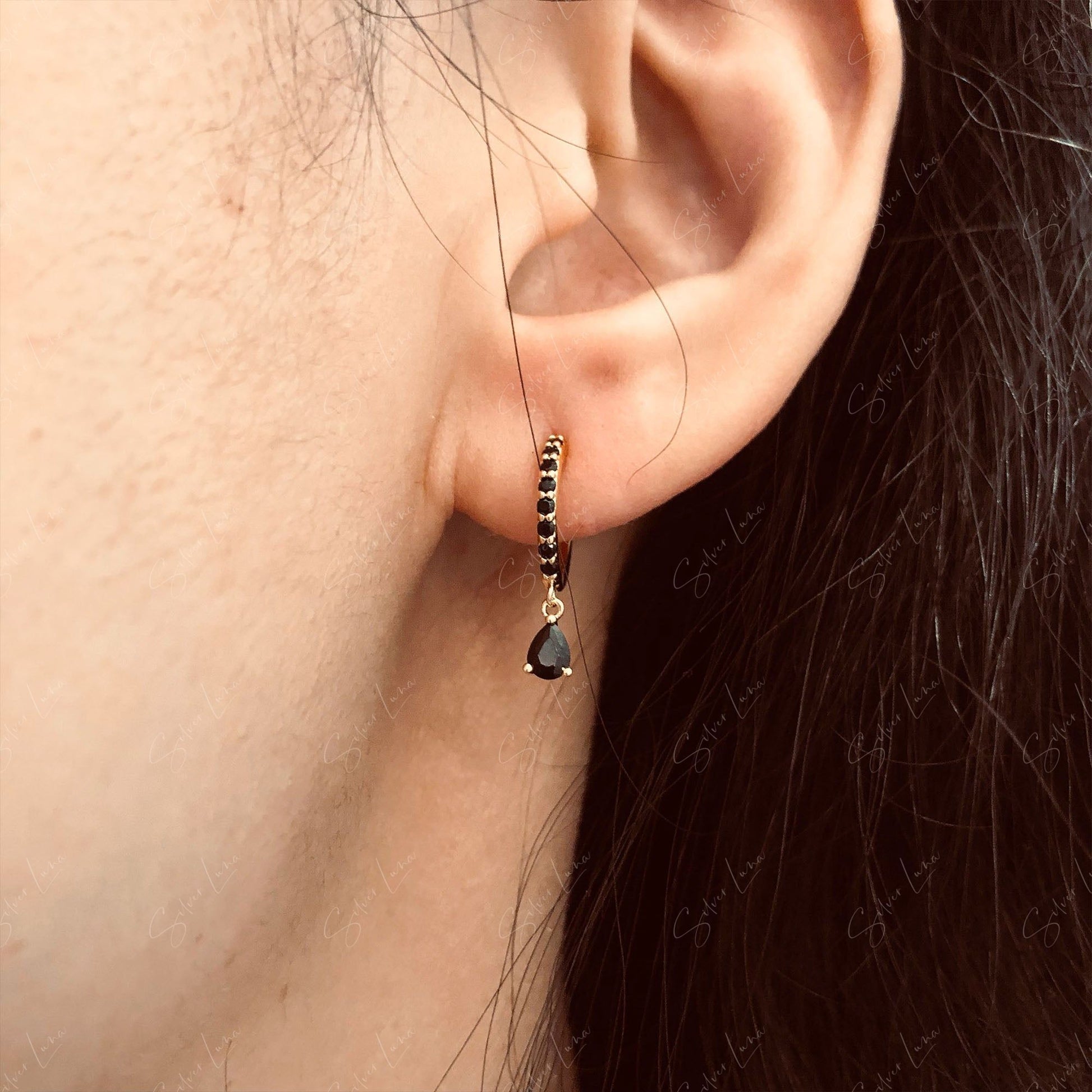 teardrop hoop earrings ear huggies