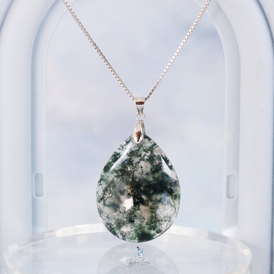 moss agate healing stones jewelry