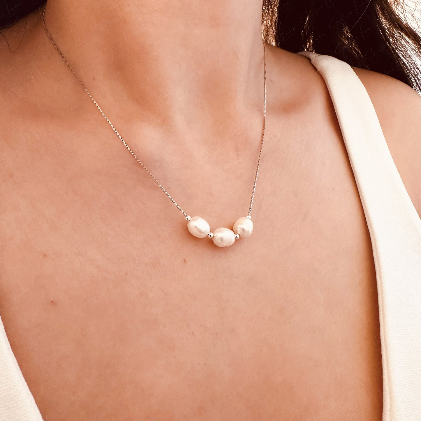 baroque pearls pendant necklace