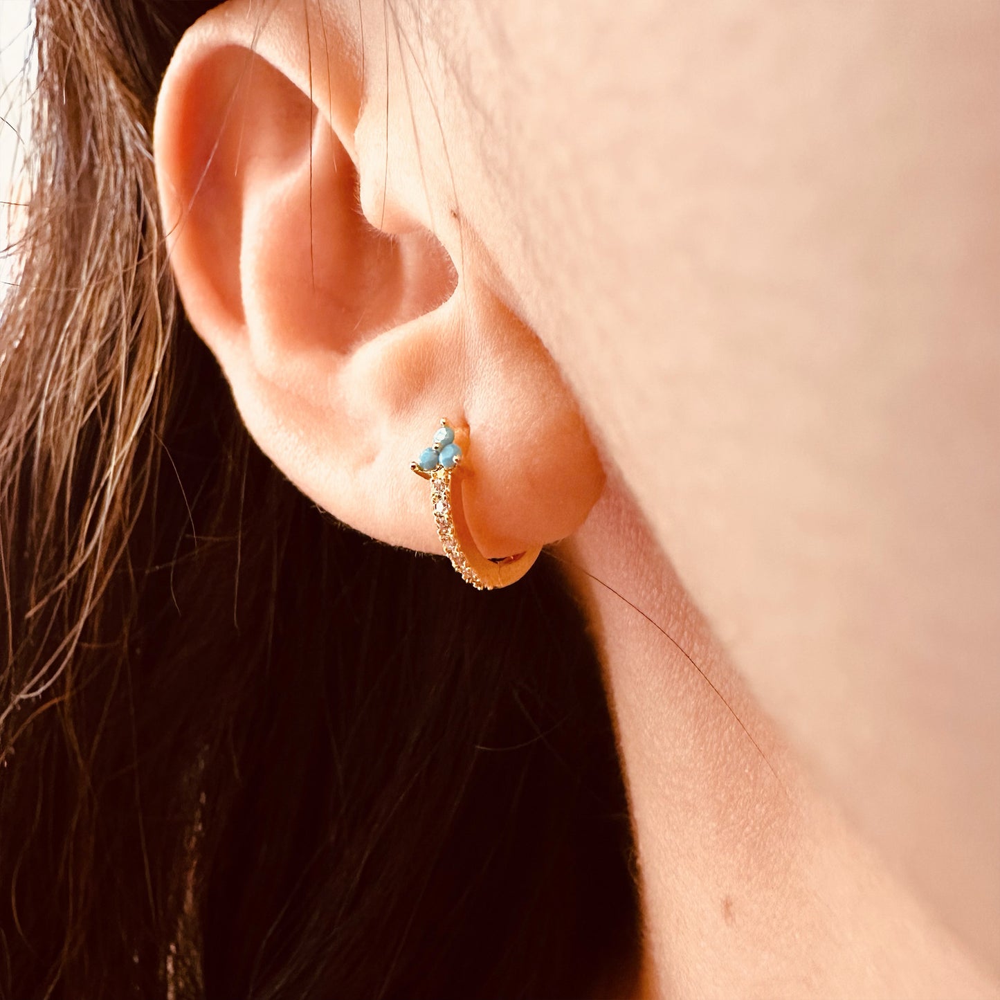 cubic zirconia hoop earrings