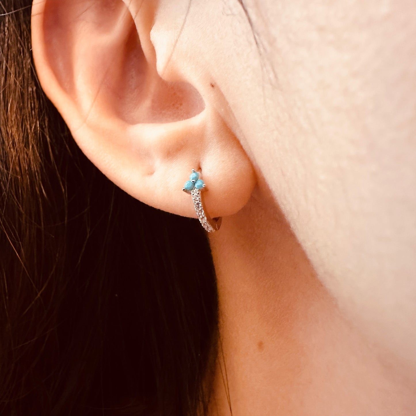 cubic zirconia hoop earrings