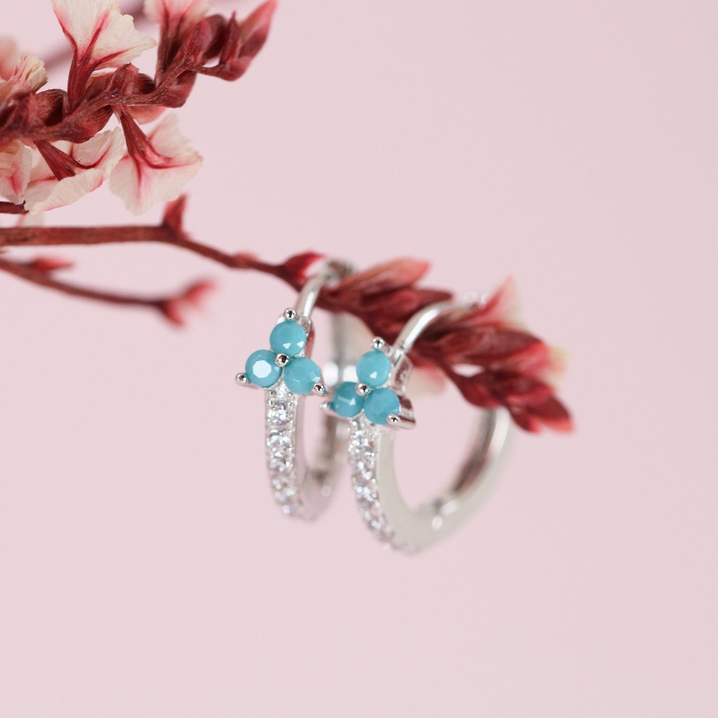 cubic zirconia hoop earrings