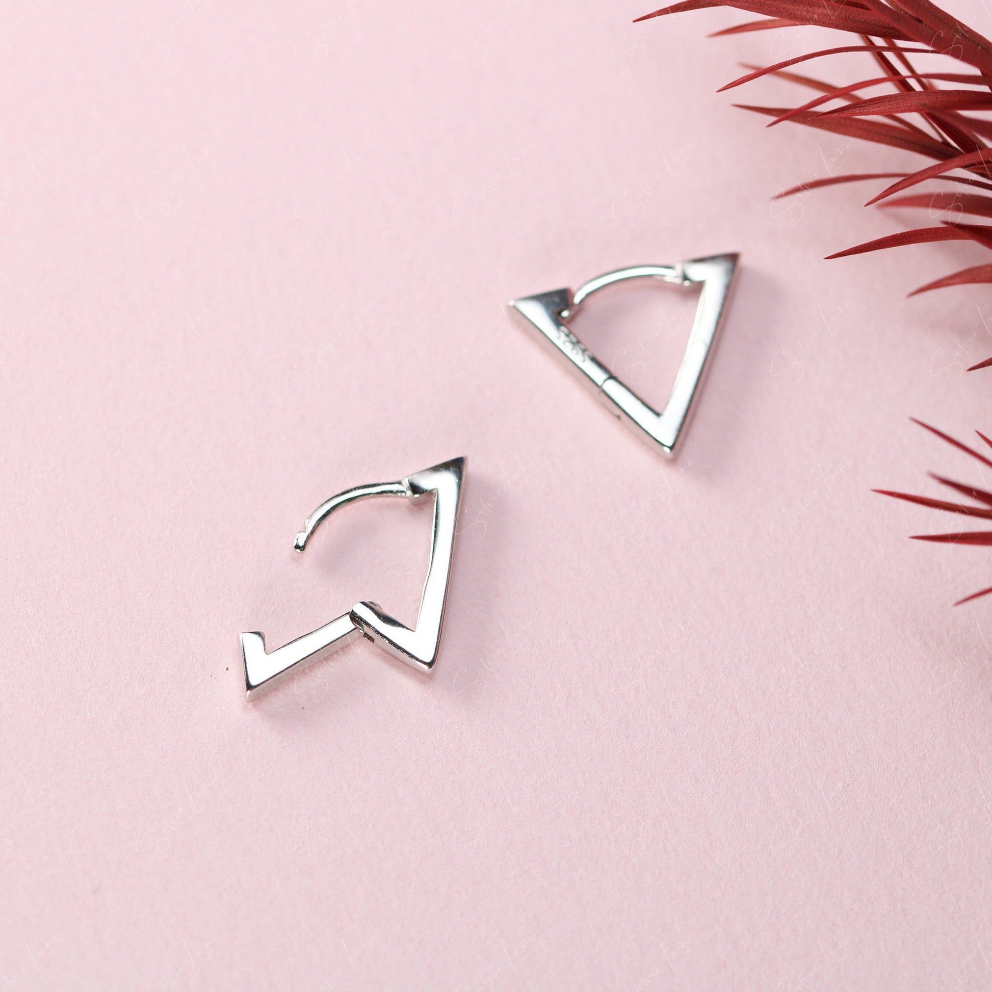 triangle hoop earrings