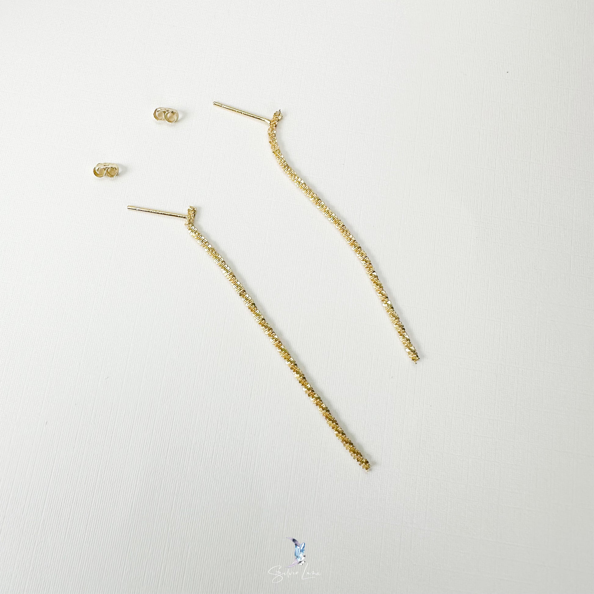 dazzling twist chain minimalist earrings