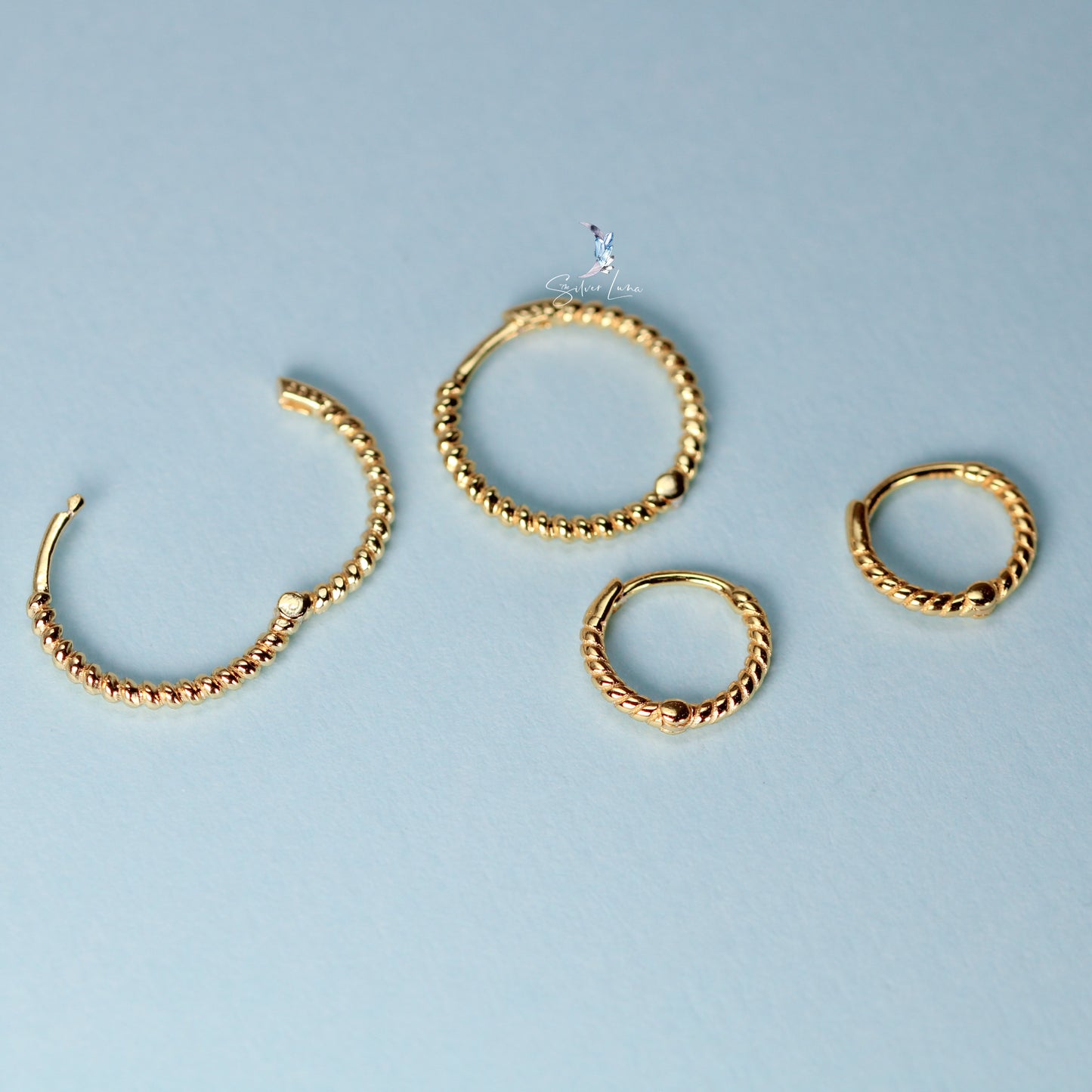 twist hoop earrings