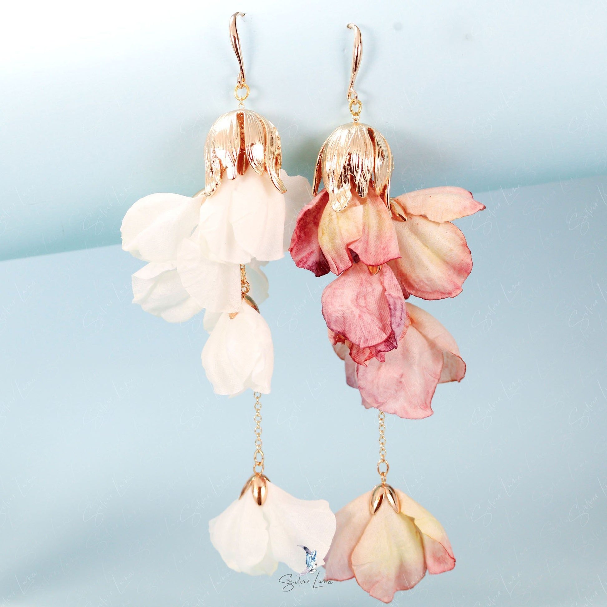 bridal flower earrings