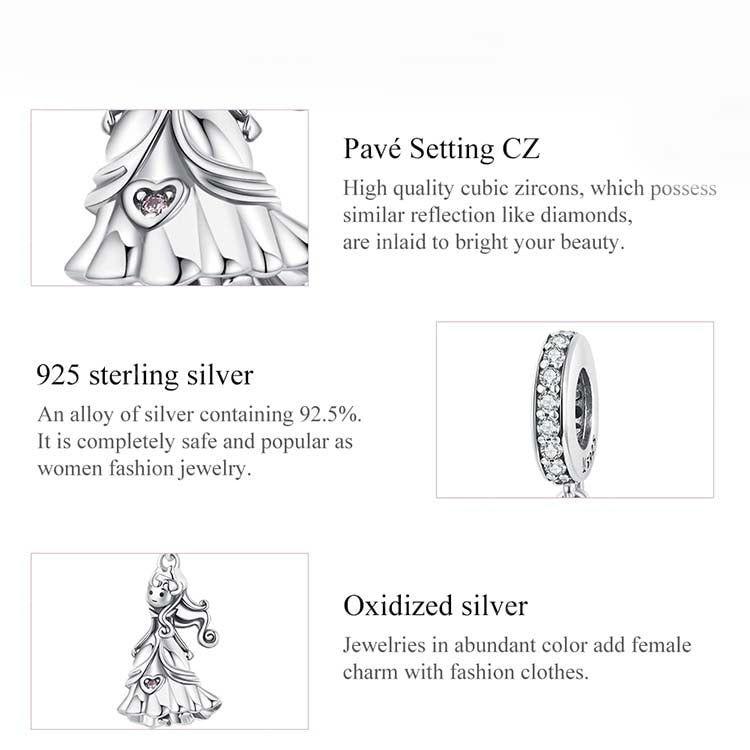 Royal Princess and Prince dangle pendant charm